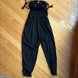 Pixie Lane Kids Black Strapless Jumpsuit